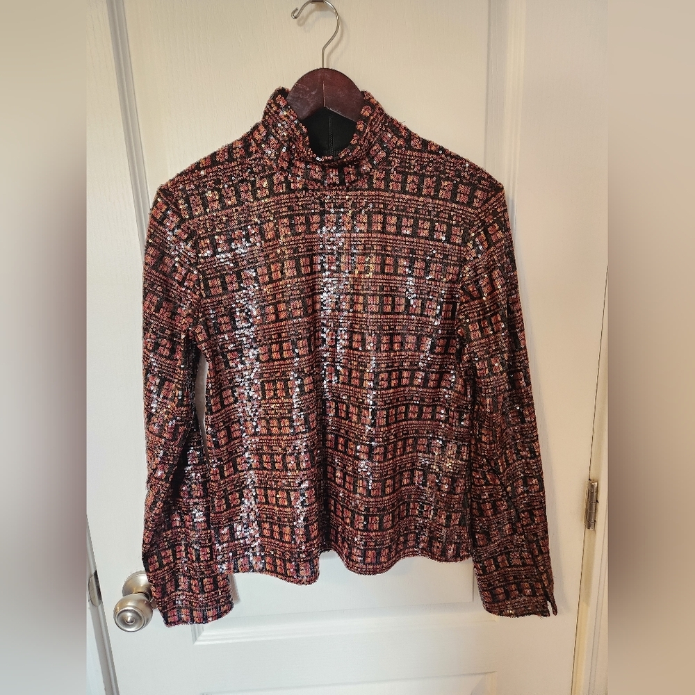 NWT Zara Sequin Shirt Size Small
